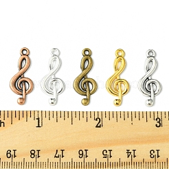 50Pcs 5 Colors Tibetan Style Treble Clef Pendants&nbsp;TIBEP-FS0001-28