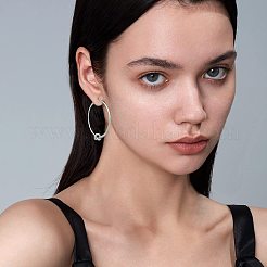 Knot Shaped Brass Hoop Earrings&nbsp;FS-WGE48BC-16