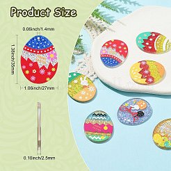 14Pcs 7 Styles Easter Egg Bunny Acrylic Pendants&nbsp;FIND-CJ0001-70