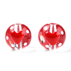 Transparent Glass with Enamel Beads&nbsp;LAMP-T011-31B