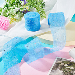 2Rolls Polyester Hot-fix Rhinestone Raw Edges Ribbon&nbsp;OCOR-TA0003-95K