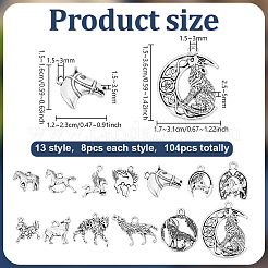 112Pcs Tibetan Style Alloy Pendants&nbsp;FIND-PH0062-11