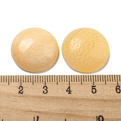 天然なイエロージェイドカボション  フラットラウンド  20~21.5x6~8mm&nbsp;G-C115-02A-31