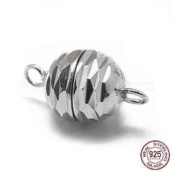 Anti-Tarnish Rhodium Plated 925 Sterling Silver Magnetic Clasps&nbsp;STER-L057-014P