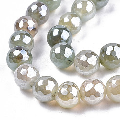 Electroplate Natural Agate Beads Strands&nbsp;G-T131-54P