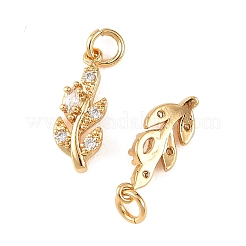 SHEGRACE Brass Micro Pave Clear Cubic Zirconia Charms&nbsp;XGRQ4N990-718G