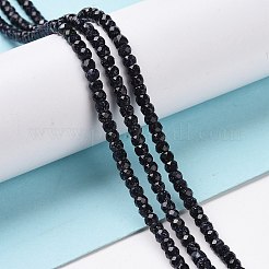 合成ブルーゴールドストーン青金砂石ビーズ連売り  多面カット  ロンデル  3x2mm  穴：0.6mm  約162~163個/連  37cm&nbsp;G-H280-07