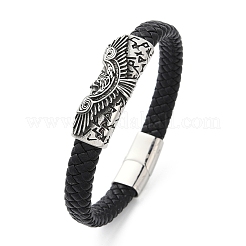 Braided Microfiber Leather Cord Bracelets&nbsp;BJEW-D304-09AS