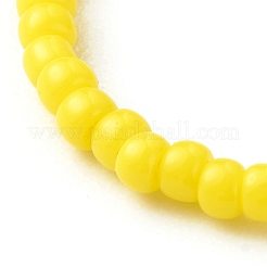 Handmade Baking Paint Glass Seed Beads Stretch Rings&nbsp;RJEW-JR00372