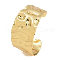 女性用シンプルな304ステンレススチールカフバングル  ゴールドカラー  内径：2-3/8インチ（6.05cm）&nbsp;BJEW-P363-10G