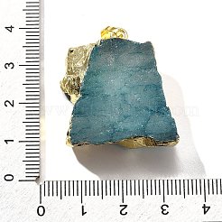 Raw Rough Natural Dyed Quartz Crystal Pendants&nbsp;G-G895-05LG-M