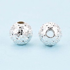 Textured 925 Sterling Silver Beads&nbsp;STER-T008-46S