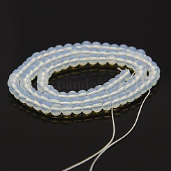 オパールラウンドビーズ連売り  4mm  穴：1mm  約105個/連  15.7インチ&nbsp;GLAA-A025-4mm-04