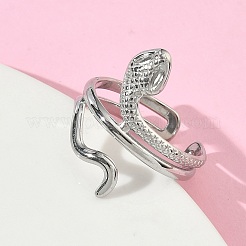 女性用304ステンレススチールカフオープンリング  ハート  ステンレス鋼色  usサイズ5 1/2(16.1mm)&nbsp;RJEW-L341-01B-P