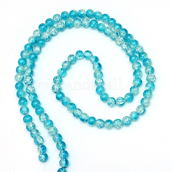 Baking Paint Crackle Glass Beads Strands&nbsp;X-CCG-S001-6mm-06
