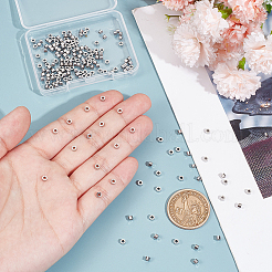 304ステンレススチールスペーサービーズ  コラム  ステンレス鋼色  2x3mm  穴：1.5mm  200個/箱&nbsp;STAS-UN0008-23P