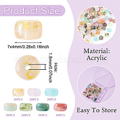 140Pcs 7 Colors Transparent Acrylic Beads&nbsp;OACR-TA0003-97
