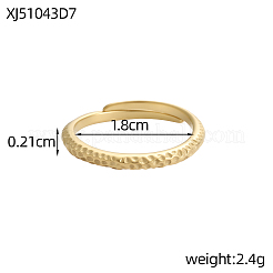 女性用304ステンレスリング  イオンプレーティング（ip）  14KGP本金メッキ  18mm&nbsp;STAS-OY017-68G