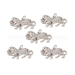 Brass Micro Pave Cubic Zirconia Charms&nbsp;KK-E068-VB301