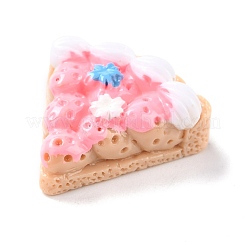 樹脂デコデンカボション  模造食品  ケーキ  パールピンク  24x23x9.5mm&nbsp;X-CRES-P020-03F-01