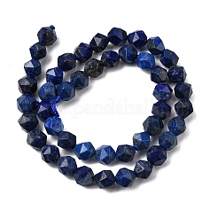 天然石ラピスラズリビーズ連売り  スターカットラウンドビーズ  多面カット  7~8x7~8x7~8mm  穴：1mm  約46~47個/連  14.72''~15''（37.4~38.1センチメートル）&nbsp;G-Z119-A39-02