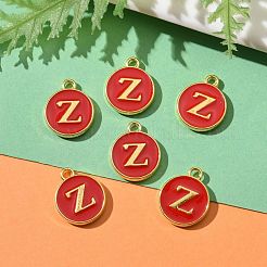 Golden Plated Alloy Enamel Charms&nbsp;X-ENAM-S118-03Z