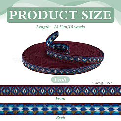 15 Yrads Ethnic Style Embroidery Polyester Ribbons&nbsp;OCOR-PH0006-87