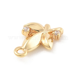 Brass Micro Pave Cubic Zirconia Pendants&nbsp;KK-D283-12G