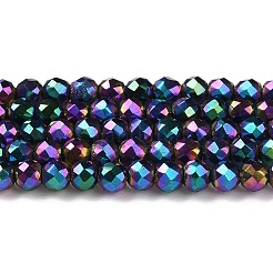 Electroplate Glass Beads Strands&nbsp;GLAA-H021-01B-FP11