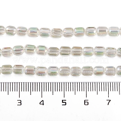 電気メッキガラスビーズセット  多面カット  ABカラー  コラム  甘露  4x5~6mm  穴：1mm  約80個/連  40~48cm&nbsp;EGLA-D031-01R