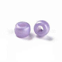 プラスチックパールビーズ  バレル  ライラック  9x6mm  穴：3.5mm  約1900個/500g&nbsp;KY-R019-01C