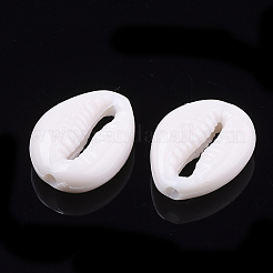 不透明なアクリルビーズ  カウリシェル  貝殻色  17.5x13.5x5.5mm  穴：2mm&nbsp;X-SACR-T346-10