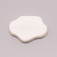 オペーク樹脂カボション  模造食品  オムレツ  ホワイト  25x35x5mm&nbsp;RESI-WH0015-21
