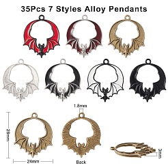 35Pcs 7 Styles Alloy Pendants&nbsp;PALLOY-CJ0002-46