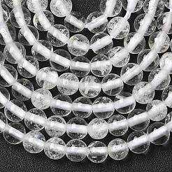 Natural Quartz Crystal Round Beads Strands&nbsp;X-G-J303-01-4mm