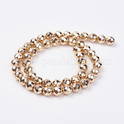 Non-magnetic Synthetic Hematite Bead Strands&nbsp;G-P262-25-8mm-KCG