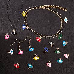 20Pcs 10 Colors Brass Enamel Charms&nbsp;KK-SZ0004-06