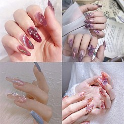 プラスチックカボション  蝶  DIY工芸品の装飾用  ミックスカラー  8~13x10.5~15x2.5~3.5mm  80個/箱&nbsp;KY-SC0001-05