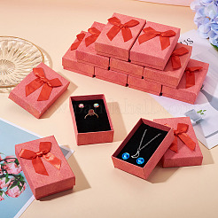 Rectangle Paper Jewelry Set Storage Gift Boxes with Bowknot&nbsp;CON-TAC0014-12D