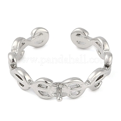 Brass Cuff Finger Ring Settings&nbsp;LS-KK-L219-15A-P