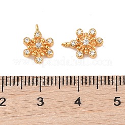 925 Silver Pave Clear Cubic Zirconia Snowflake Charms&nbsp;STER-O006-03G