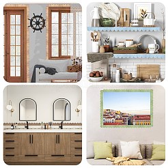 12Pcs Plywood Eaves Tile&nbsp;DIY-CP0013-27C