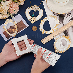 5Pcs 5 Style Resin Picture Frame&nbsp;AJEW-FG0002-34