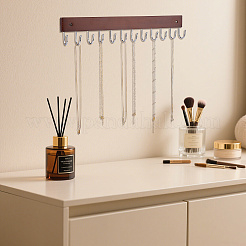 2Pcs Wood & Steel Wall Mounted Coat Hook Hangers&nbsp;AJEW-WH0696-504