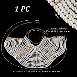 Resin Imitation Pearl Handmade Shoulder Chain&nbsp;FIND-WH0152-906