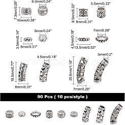 Tibetan Style Alloy Beads&nbsp;TIBEB-NB0001-10AS