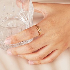 Number Pendant Necklace & Open Cuff Ring&nbsp;JX197A