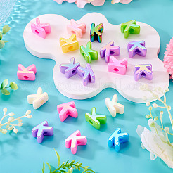 20Pcs UV Plating Opaque Acrylic European Beads&nbsp;OACR-TADJ0001-16K
