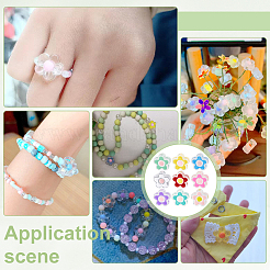 90Pcs 9 Colors Transparent Acrylic Enamel Beads&nbsp;OACR-PH0004-77