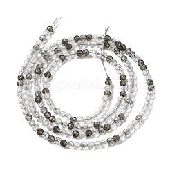 透明ガラスビーズ連売り  小さなビーズ  多面カット  ラウンド  グレー  2mm  穴：0.6mm  約188個/連  14.09''（35.8センチメートル）&nbsp;GLAA-H027-01F